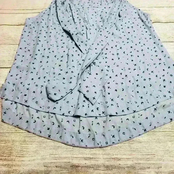 Free People women's blue hi-low tank top medium - Picture 5 of 8